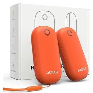 Electric Hand Warmers Rechargeable 2 Pack Dual-Sided Heating Orange NEW 6000mAh